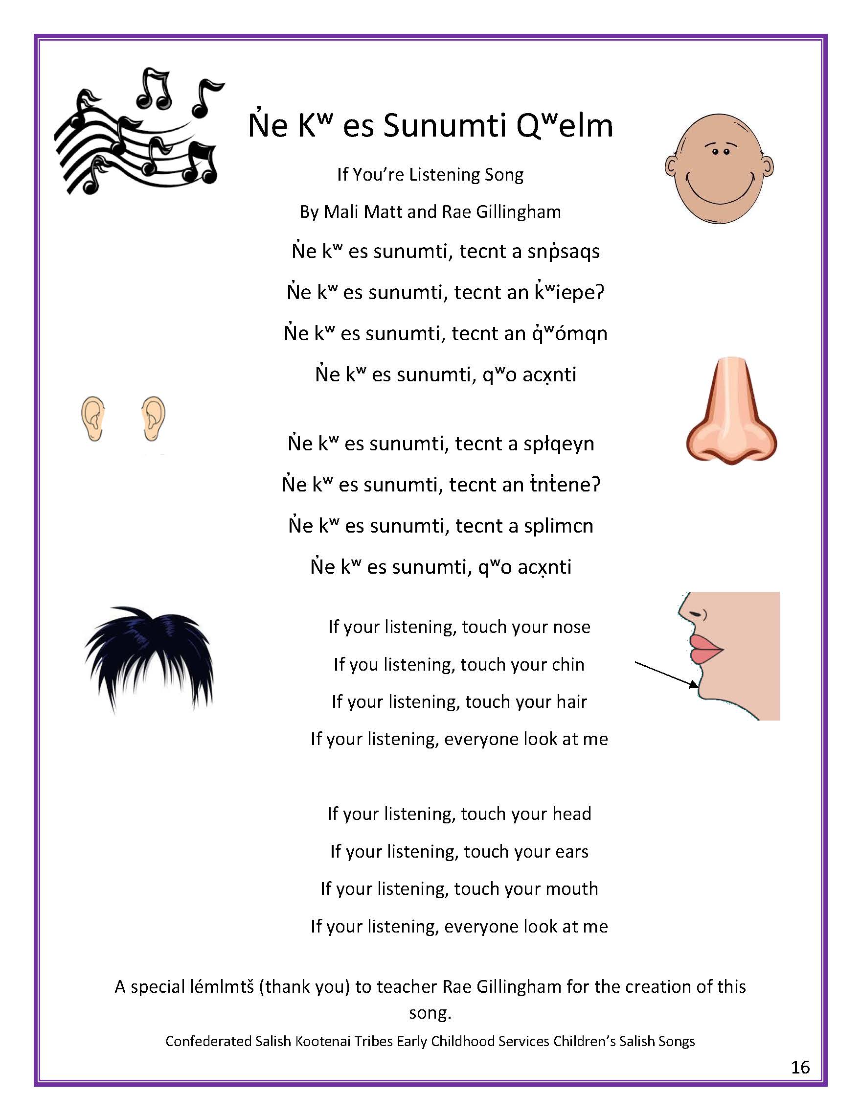 ECS Childrens Salish Song Book Page 21